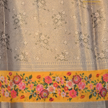 Semi Chiniya Silk Sarees-VSCS1 cream