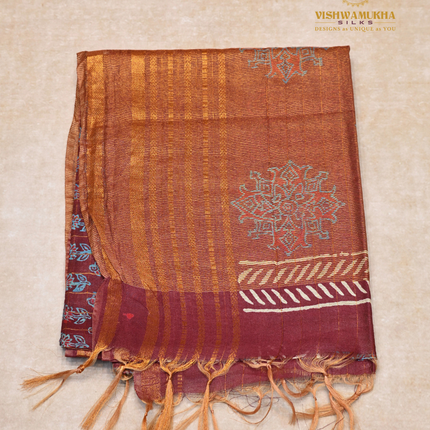 Ajrak Sarees-VSAJ8 Maroon