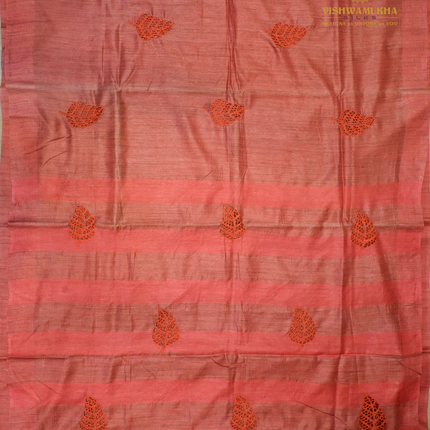 Bhagalpur Jute saree-VSBGC3 Red