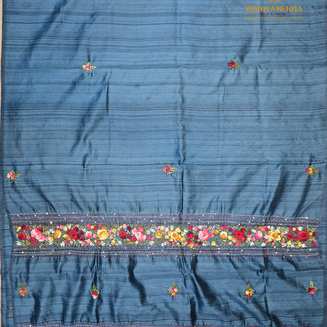 Semi Tussar-VSST8B steel blue