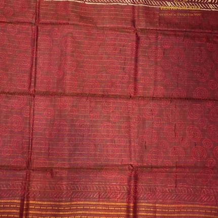 Ajrak Sarees-VSAJ8 Maroon