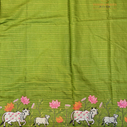 Chanderi saree-VSC32 Green(1)