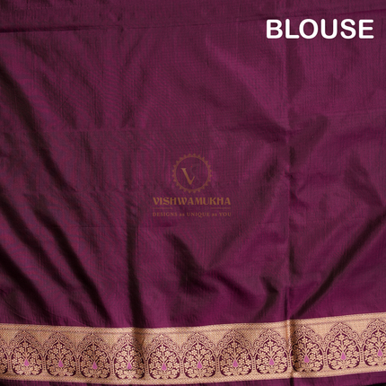 MAROON PURE BANARAS KATAN