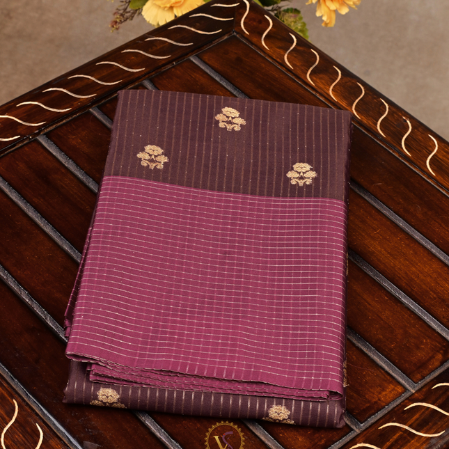 Semi pattu Sarees-VSSP43B Marron