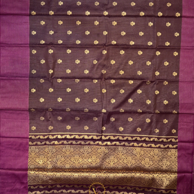 Semi pattu Sarees-VSSP43B Marron