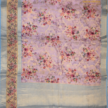 Semi Chiniya Silk Sarees-VSCS1B Lavender