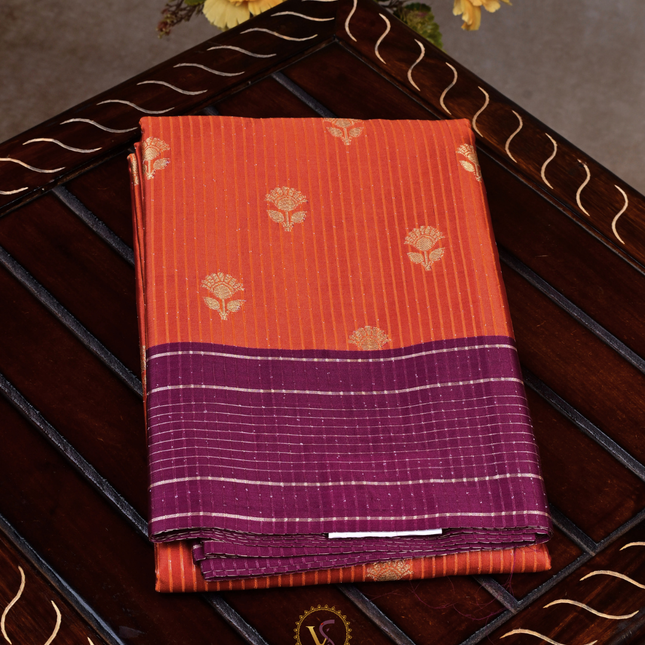 Semi pattu Sarees-VSSP43D Rust