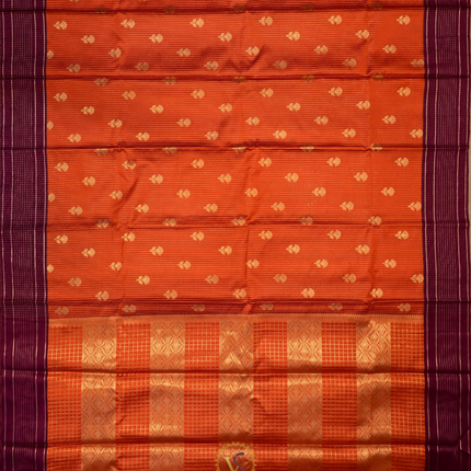 Semi pattu Sarees-VSSP43D Rust