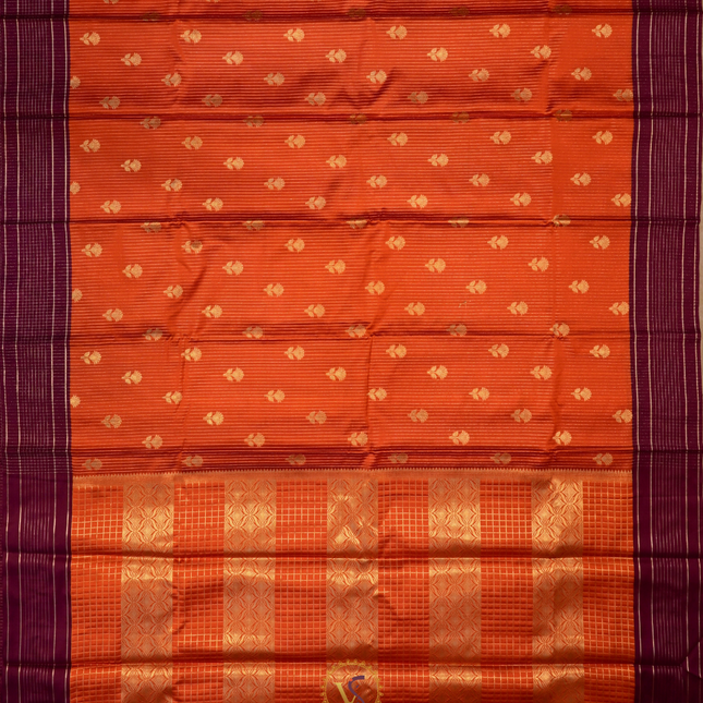 Semi pattu Sarees-VSSP43D Rust