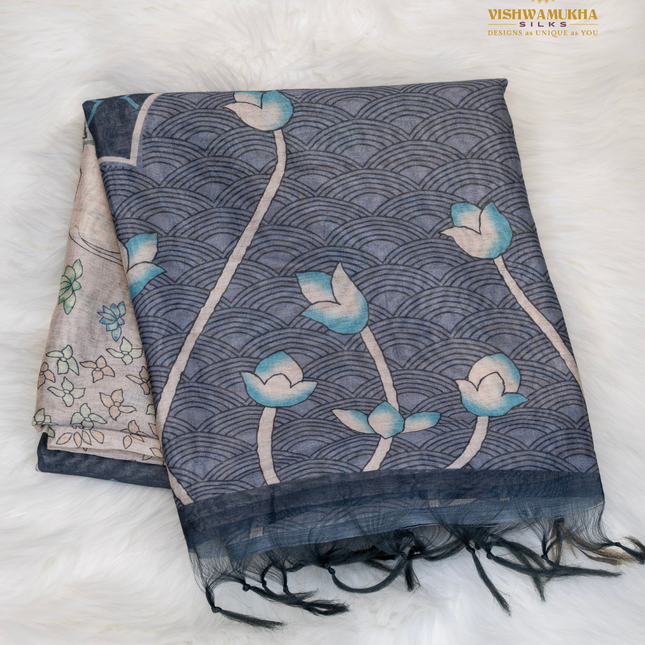 Chanderi Sarees-VSC36A Blue