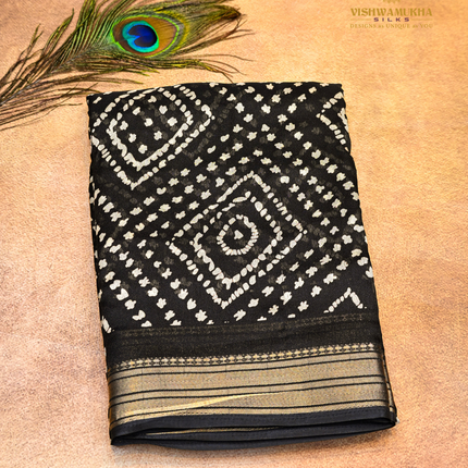 Bandhini Saree-VSBN1F black