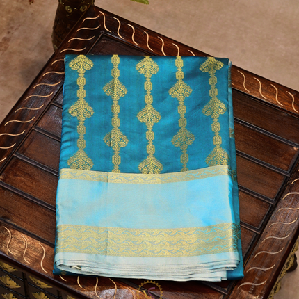 Semi Pattu-VSSP44B Peacock Blue