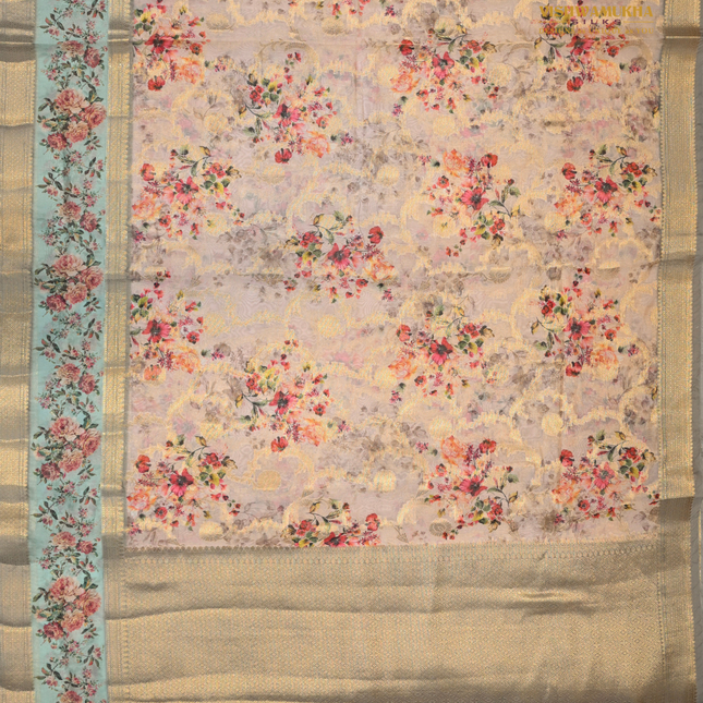 Semi Chiniya Silk Sarees-VSCS1E gray