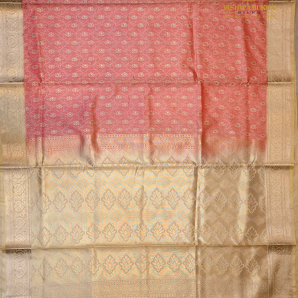 Semi Soft Pattu-VSSP53E Peach