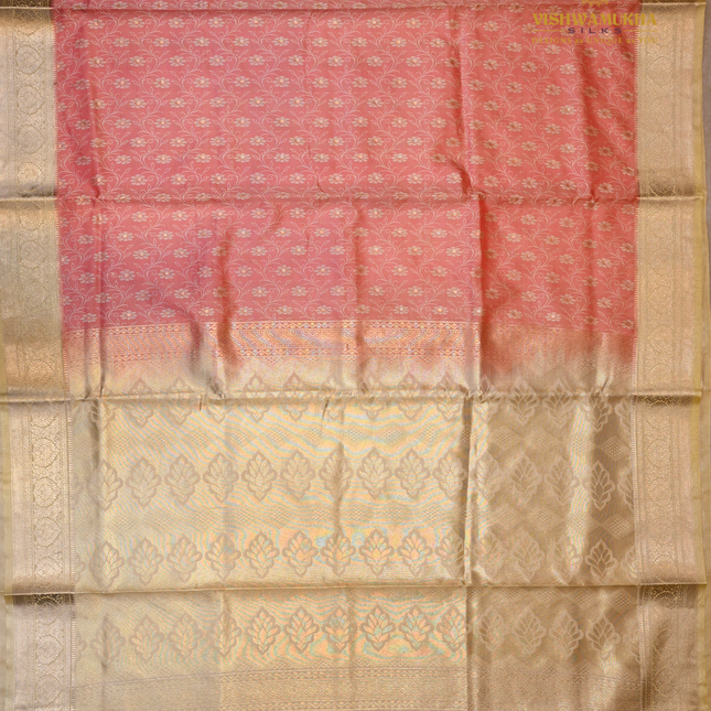 Semi Soft Pattu-VSSP53E Peach