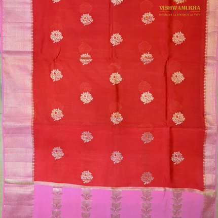 Chanderi Sarees-VSC35 (B)TamotaRed