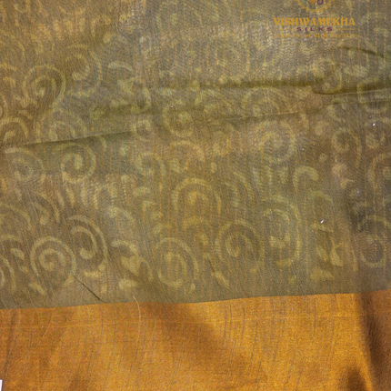 Chanderi Saree-VSC2 Mehandi Green