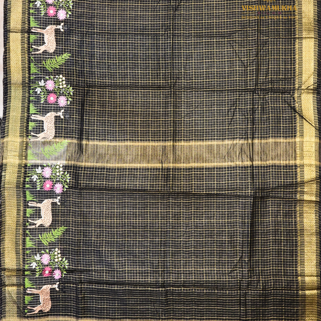 Chanderi saree-VSC31 Black (2)