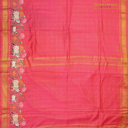 Chanderi saree-VSC32 Pink (2)