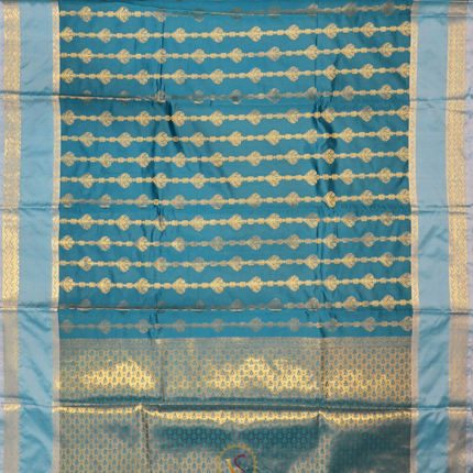 Semi Pattu-VSSP44B Peacock Blue