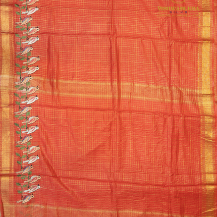 Chanderi saree-VSC34 Tomato (2)