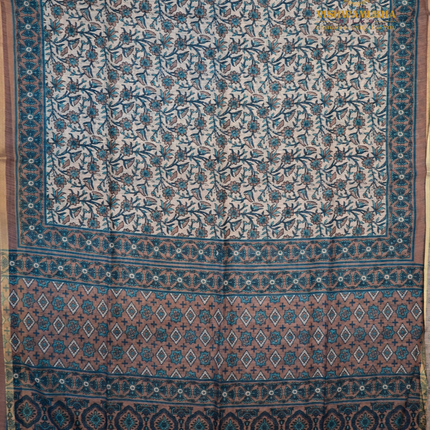 Linen Sarees-VSL15 Chiku