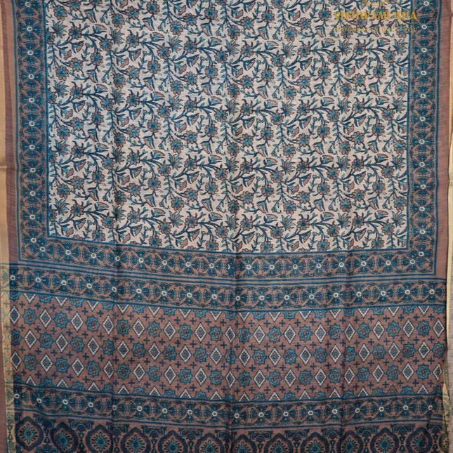 Linen Sarees-VSL15 Chiku