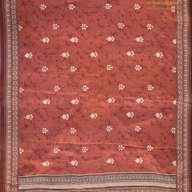 Crepe Sarees-VSCRP7B Brown