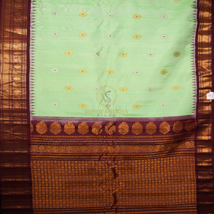 Light  Green Gadwal Pattu Sarees