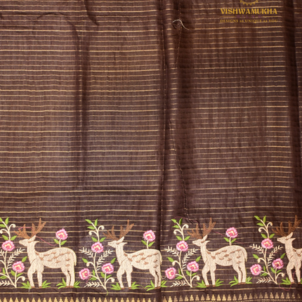 Chanderi saree-VSC29 Brown(2)