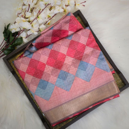 Maheswari Silk Sarees-VSMSS03 Pink