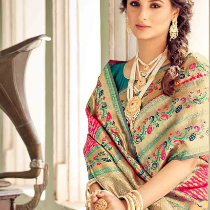 Majestic Rouge Pink Woven Silk Banarasi Saree