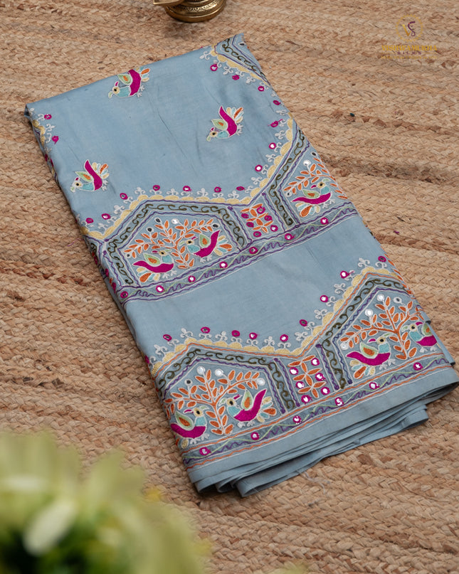 Pure Tussar Silk Sarees-01
