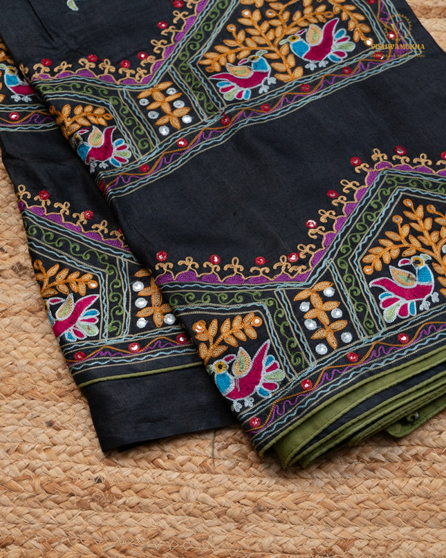 Pure Tussar Silk Sarees-05